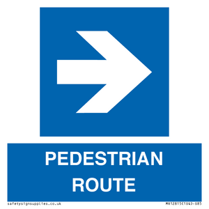 PEDESTRIAN ROUTE - right arrow